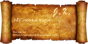 Jánoska Kata névjegykártya